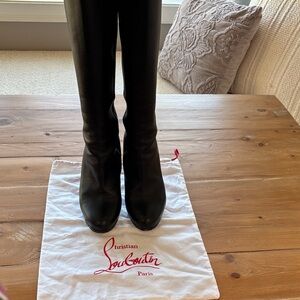 Christian Louboutin Elegant Black Knee High Boots